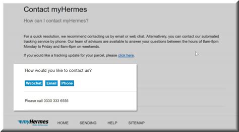 local hermes phone number